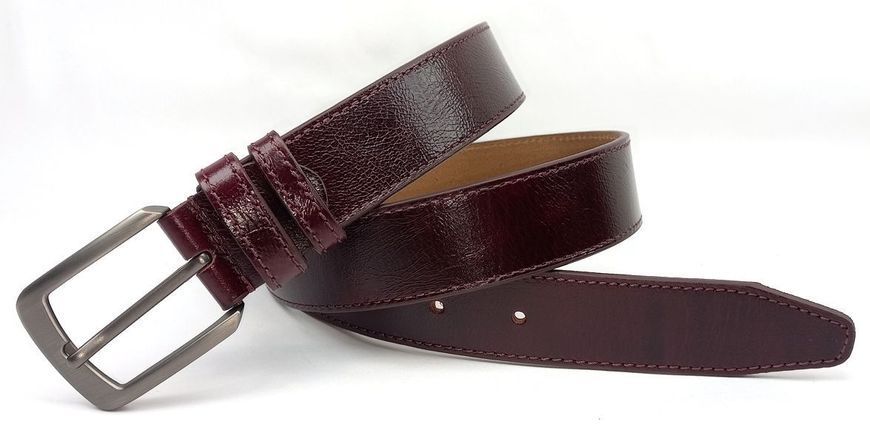 Шкіряний ремінь FS.STYLE бордовий алькор 35FS0el14 фото