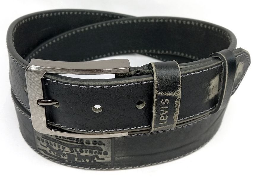 Кожаный ремень Levi's черного цвета 45fs003-2 фото