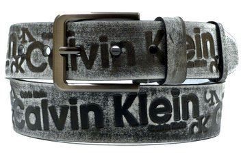 Кожаный ремень Calvin Klein черного цвета с эффектом потертости 45FS00CK фото